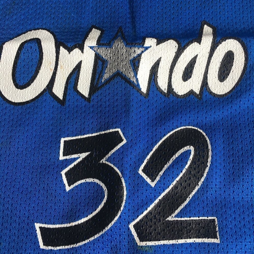 Kid Vintage **Signed by Shaq Shaquille O'neal** Orlando Magic Basketball Jersey - Picture 7 of 14